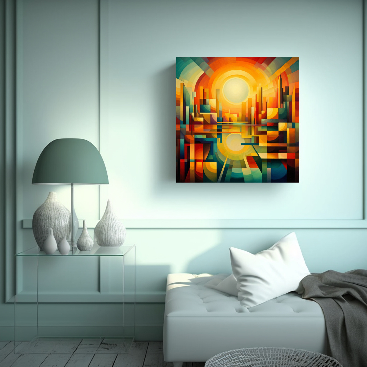 PINTURA DECORATIVA ARTE CONCEPTO: OBRA MAESTRA 50X50 CM - 2