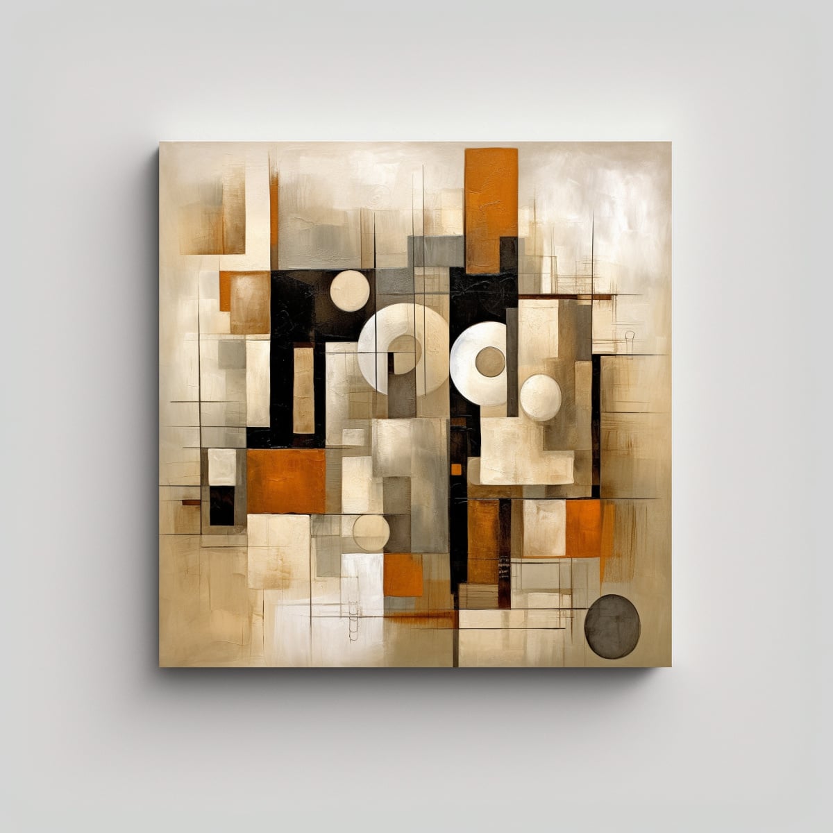 CUADRO ABSTRACTO EN LIENZO PARA HABITACIÓN CON 40X40 CM - 1