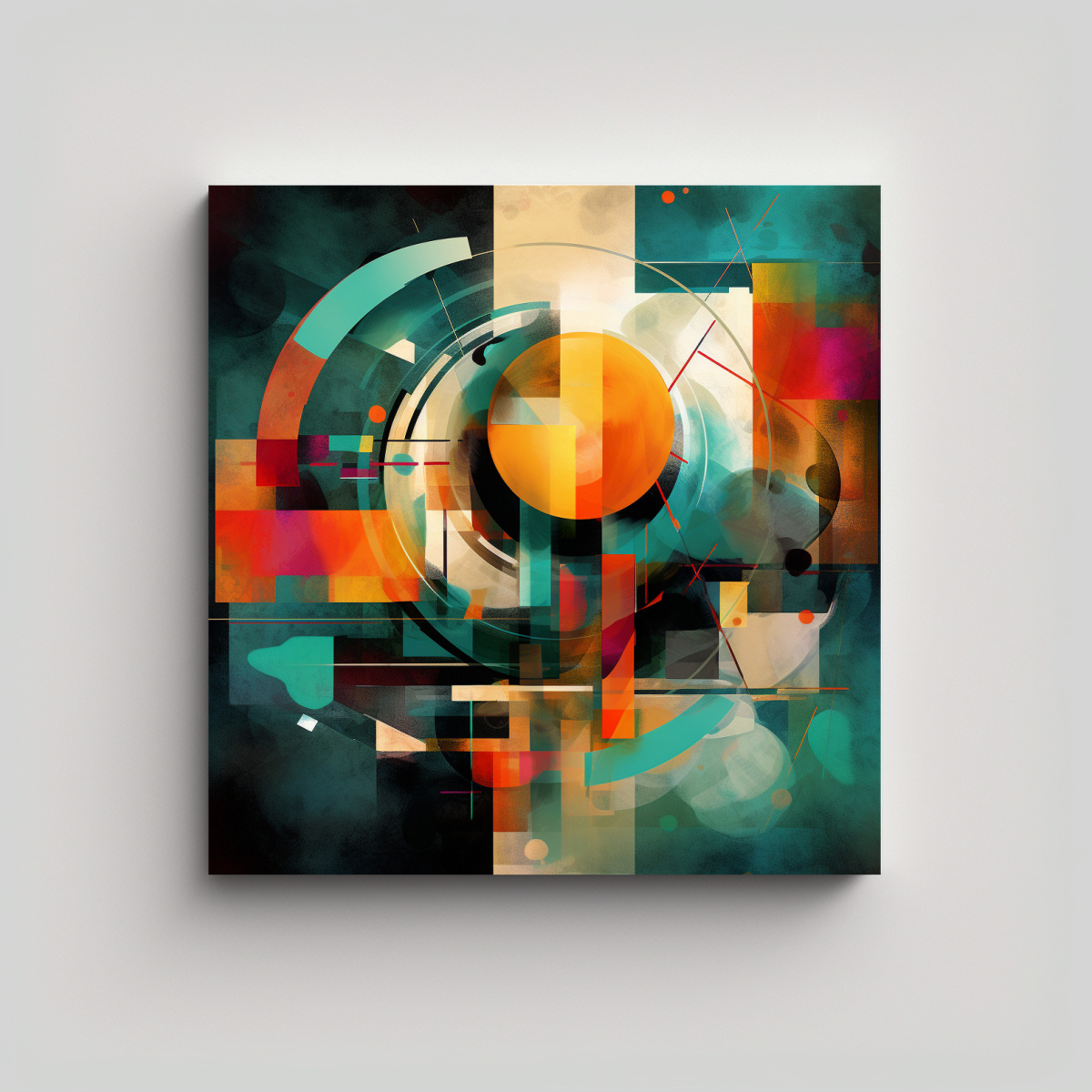 ARTE IMPRESO BELLEZA ABSTRACTA CON COLORES 90X90 CM - 1