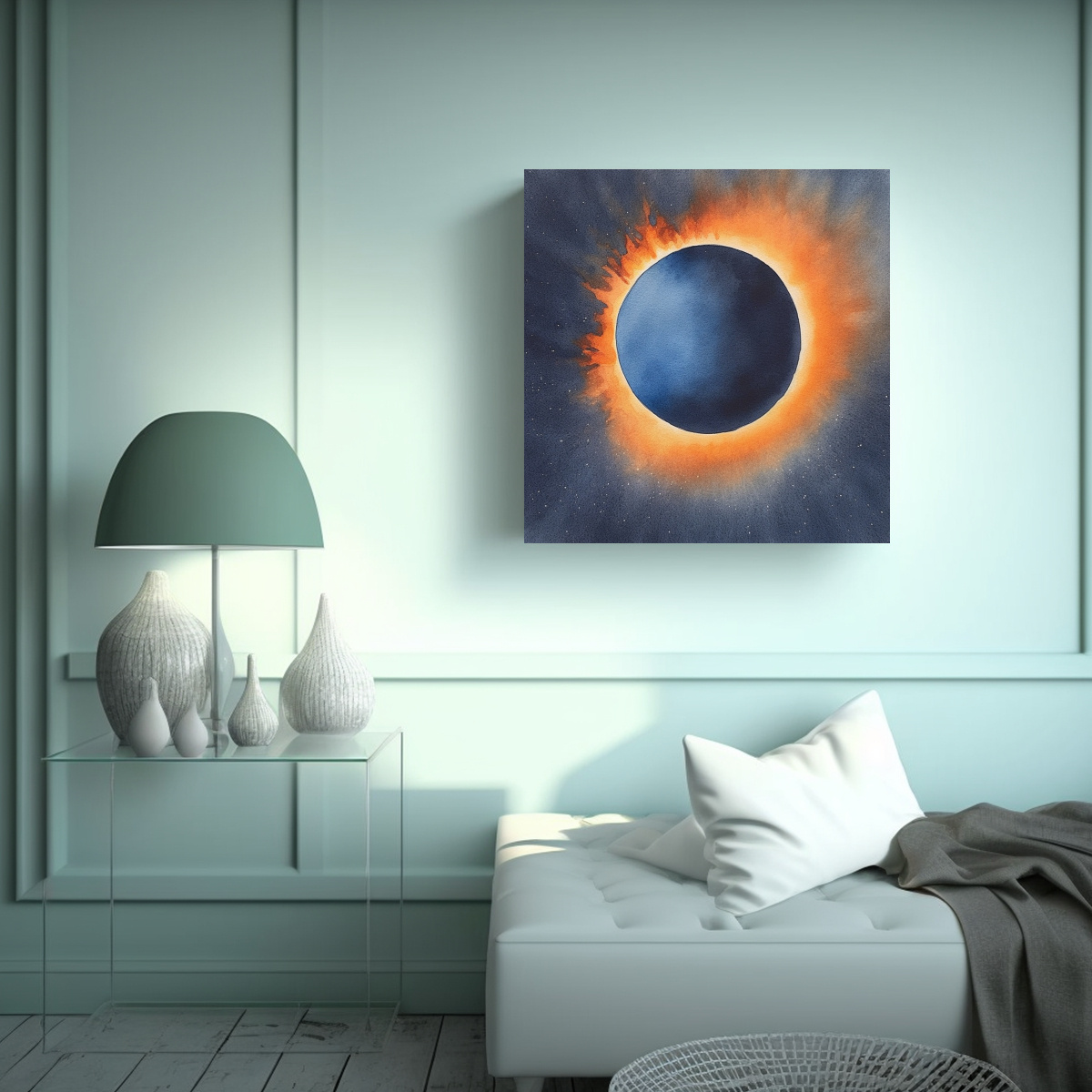 CUADRO PATRON INTENSO ESQUEMA PARCIAL DE ECLIPSE 30X30 CM - 2