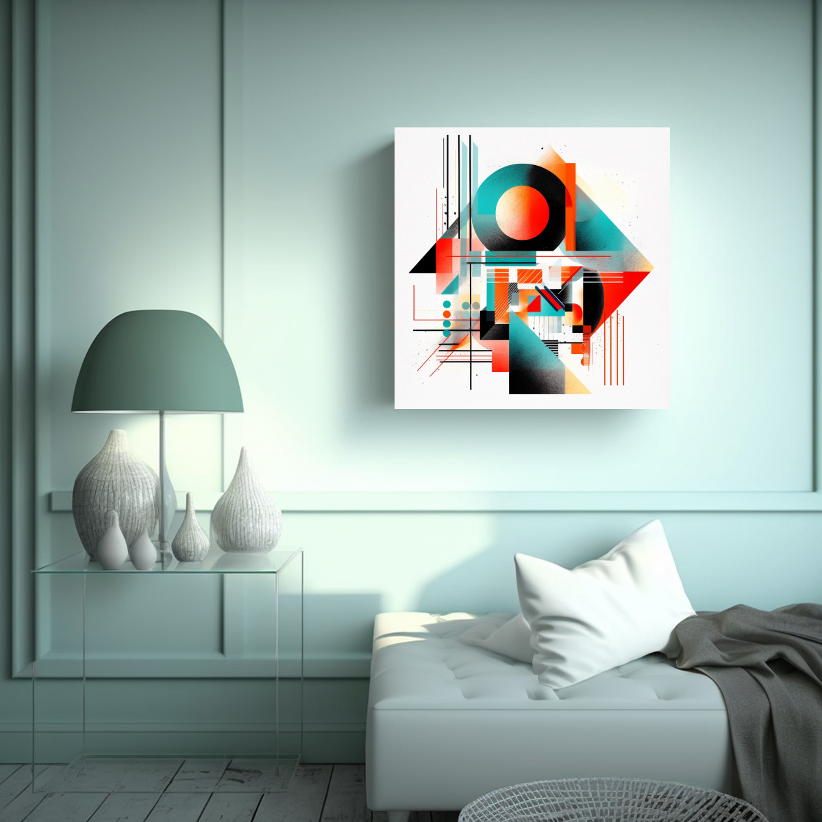 PINTURAS DECORATIVAS DE ARTE VANGUARDISTA CON 100X100 CM - 2