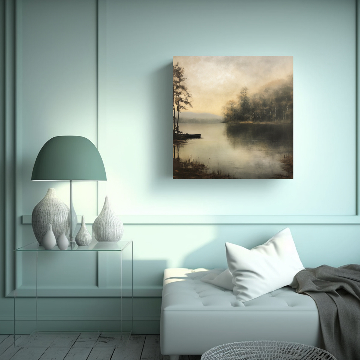 PINTURA DE PARED MODERNIDAD EN ESTILO ANTIGUO 20X20 CM - 2