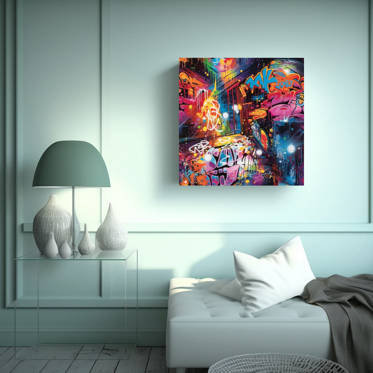 CUADRO ESPECTACULAR CALMA: ARTE QUE COBRA VIDA A 60X60 CM - 2