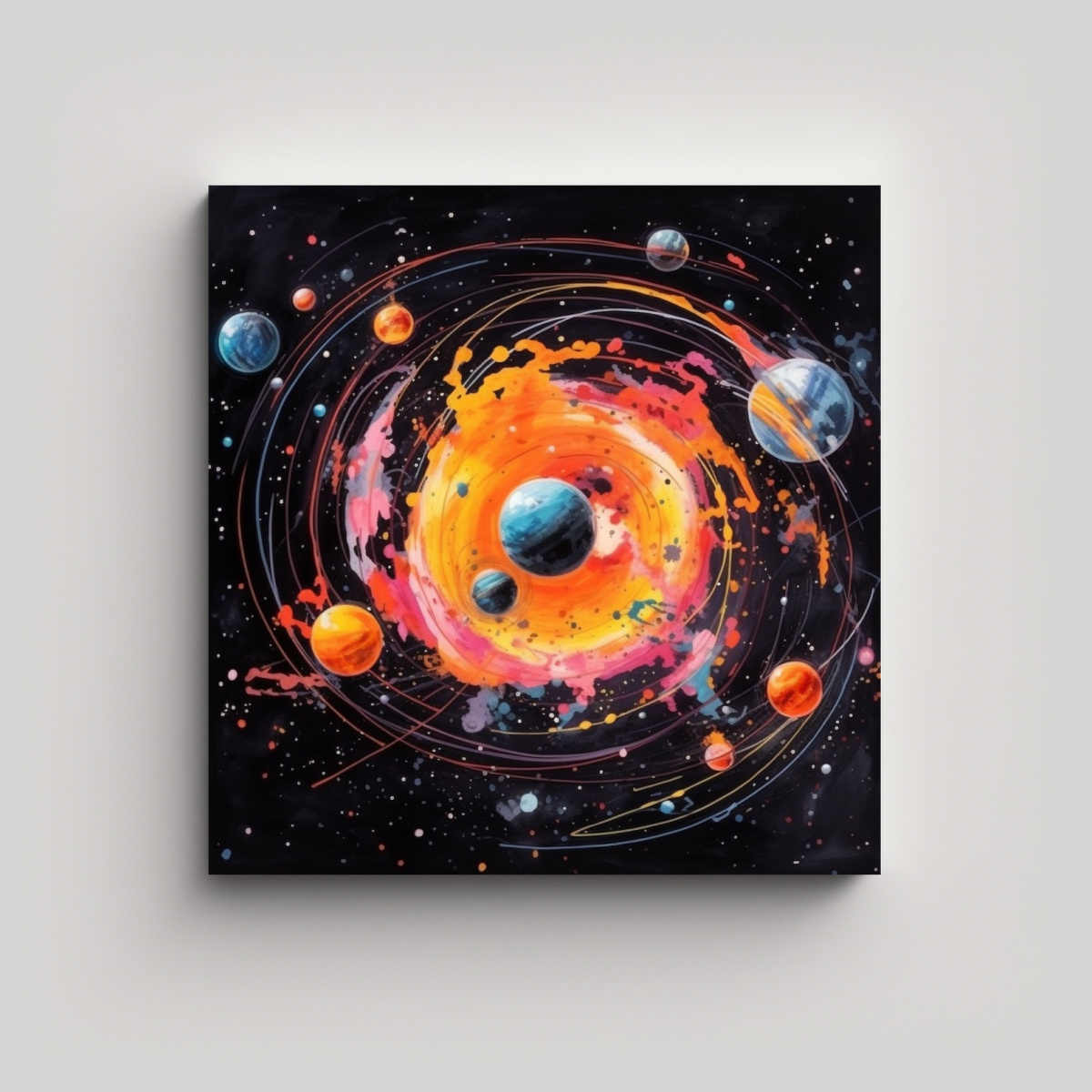 CUADRO DE DISEÑO TEMÁTICO: PLANETAS 40X40 CM - 1
