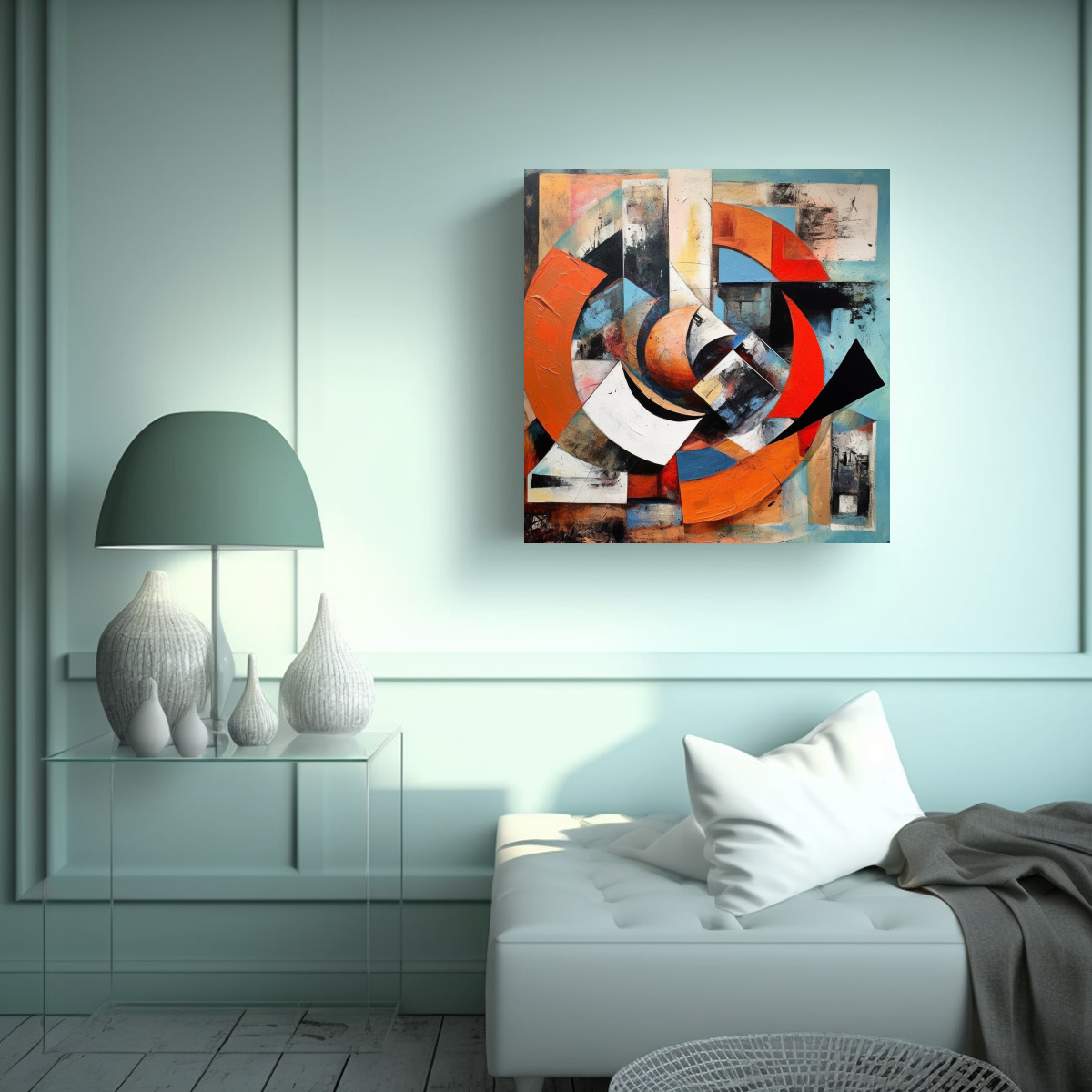 PINTURAS DECORATIVAS DE COMPOSICIÓN EQUILIBRADA 100X100 CM - 2