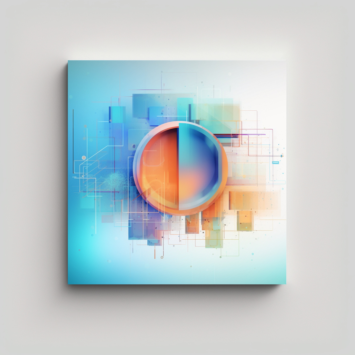 PINTURAS MINIMALISTAS DE ARTE INSPIRADOR 40X40 CM - 1