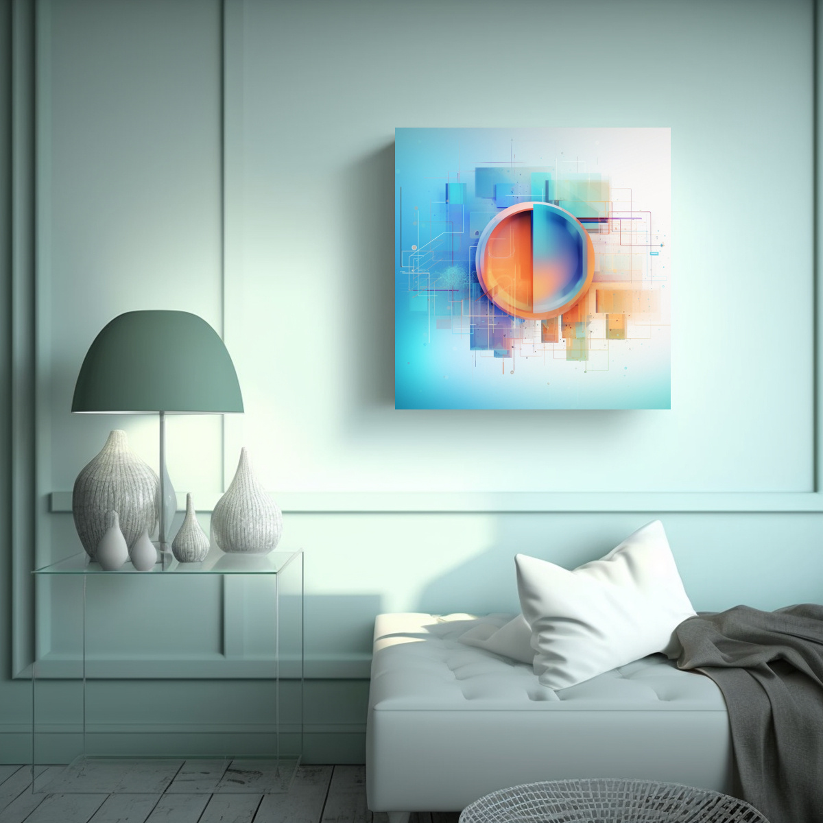 PINTURAS MINIMALISTAS DE ARTE INSPIRADOR 40X40 CM - 2