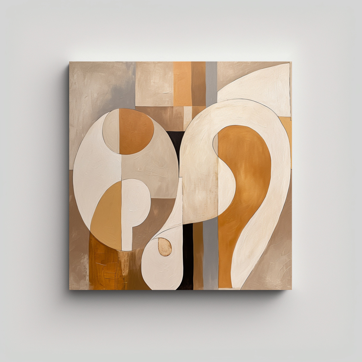 PINTURA CANVA TONOS RESISTENTE CON 3 FORMAS 80X80 CM - 1