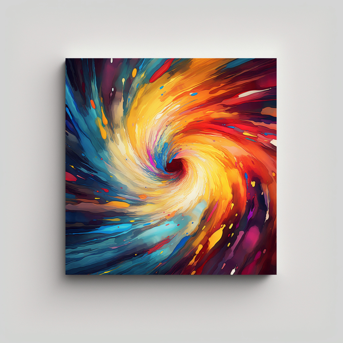FONDO ABSTRACTO CON COLORES CALMANTES EN LIENZO 90X90 CM - 1