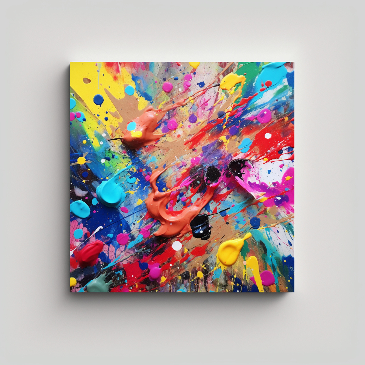 CUADRO DE TELA INSPIRACIÓN ÚNICA: PINTURA 60X60 CM - 1