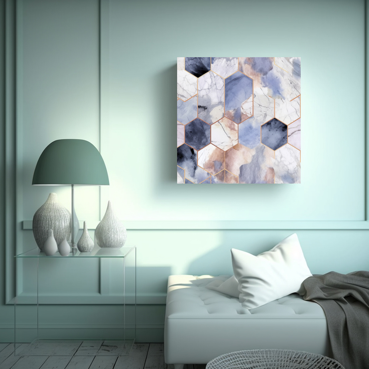 PINTURAS DECORATIVAS DE MÁRMOL ABSTRACTO 20X20 CM - 2