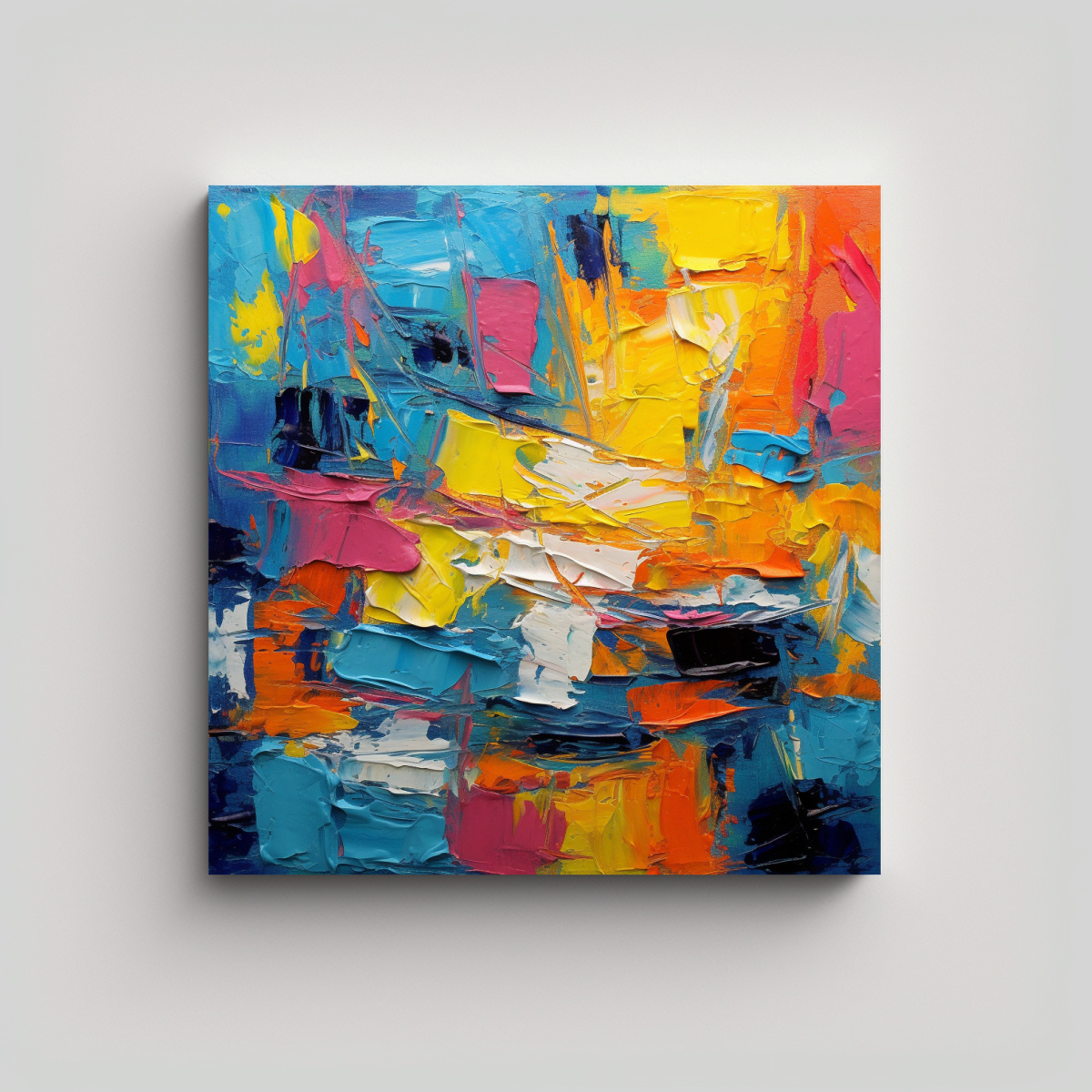ARTE DE PARED ESTUDIO DE TEXTURA Y MOVIMIENTO 90X90 CM - 1