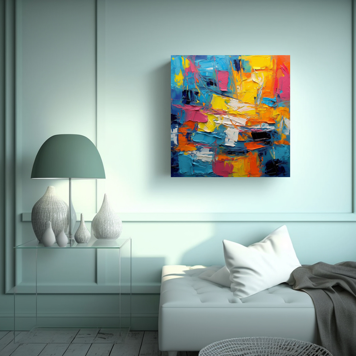 ARTE DE PARED ESTUDIO DE TEXTURA Y MOVIMIENTO 90X90 CM - 2