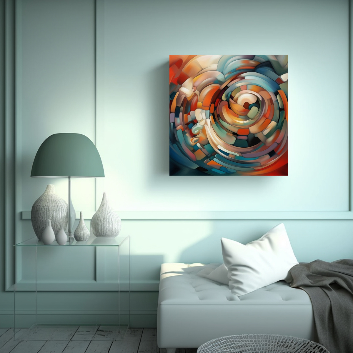PINTURAS ABSTRACTAS DE BELLEZA NATURAL DE CANVA 60X60 CM - 2