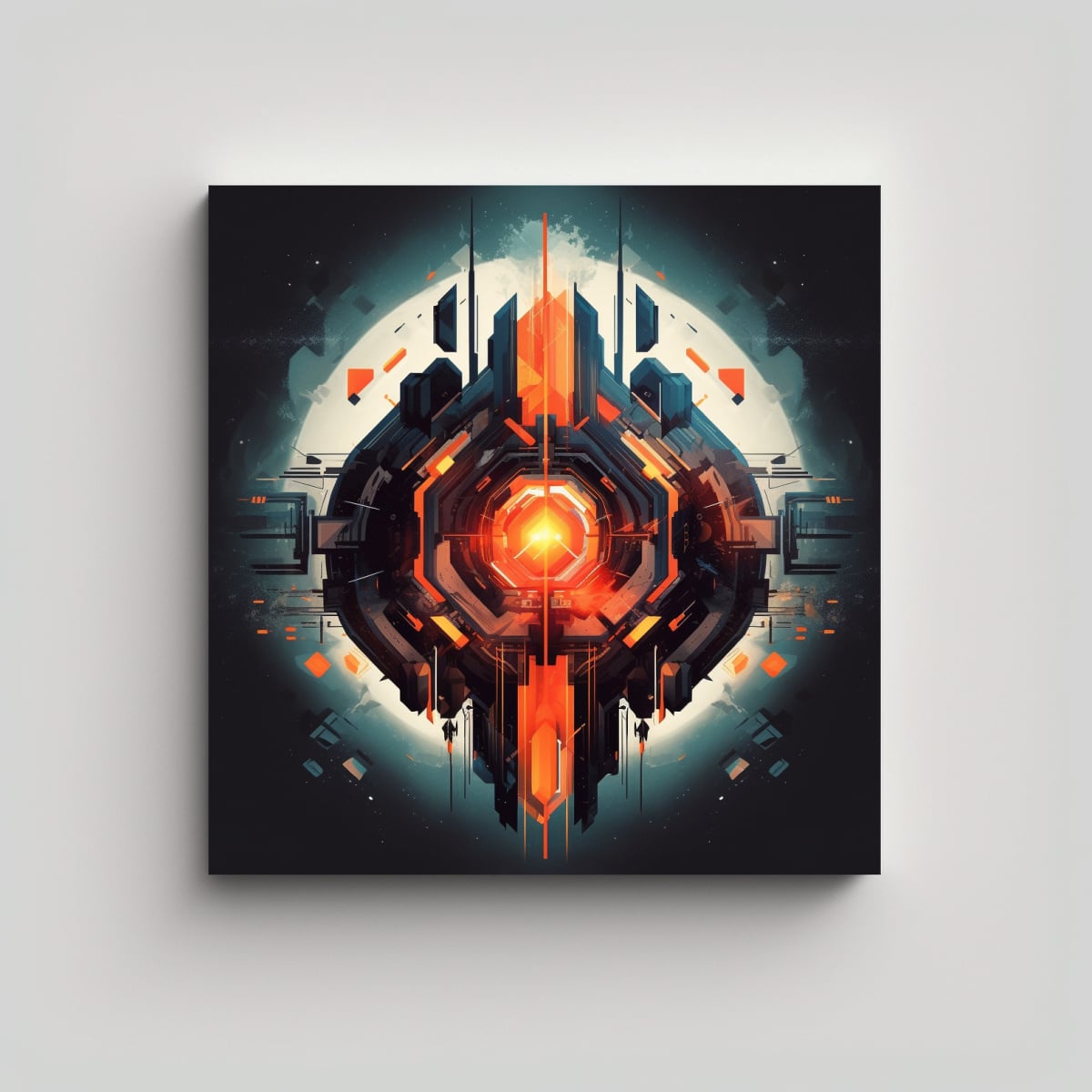PINTURA GEOMÉTRICA EN EL ESTILO DE CUADRO 80X80 CM - 1