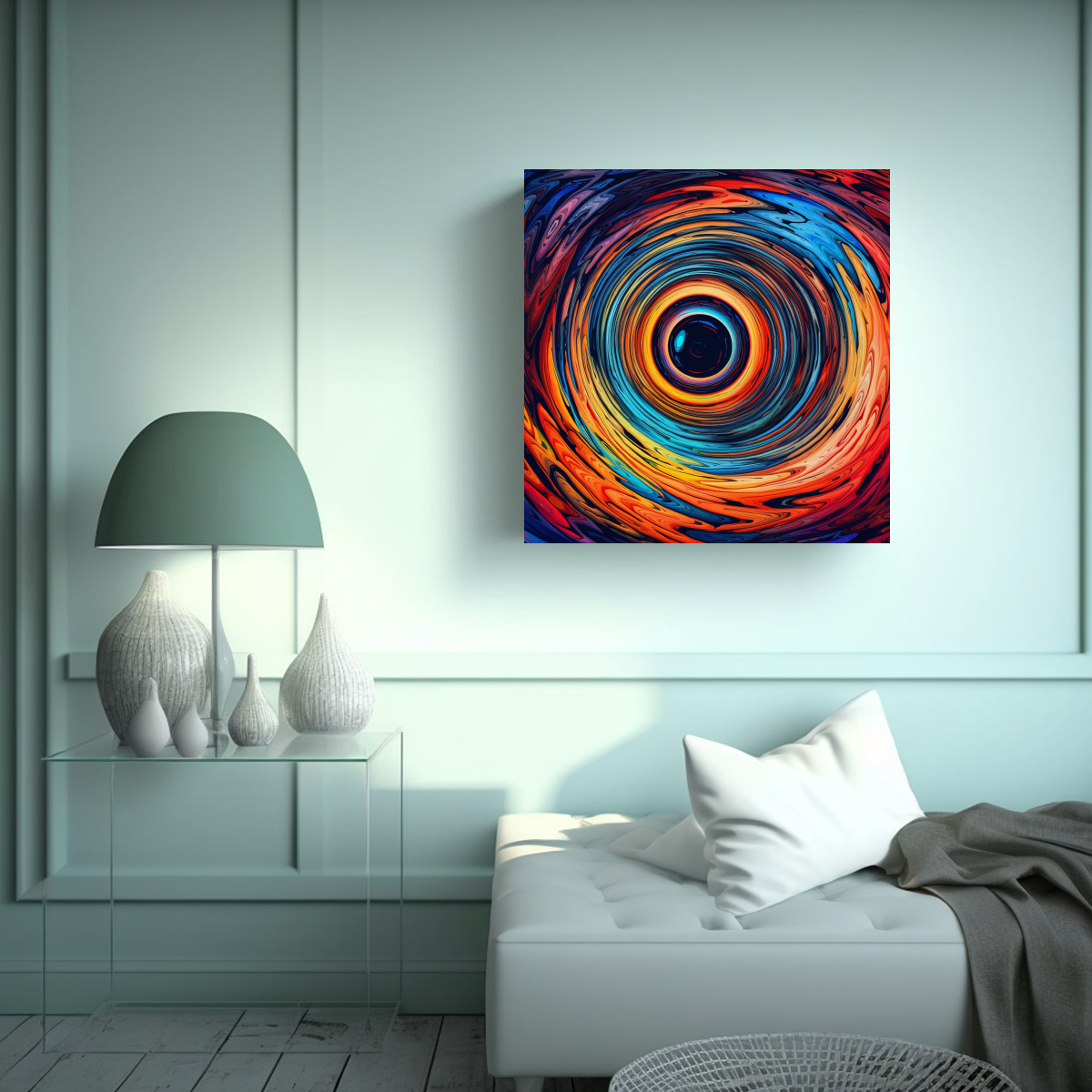PINTURA EN BASTIDOR PARA ESCENARIO CON TELA 100X100 CM - 2