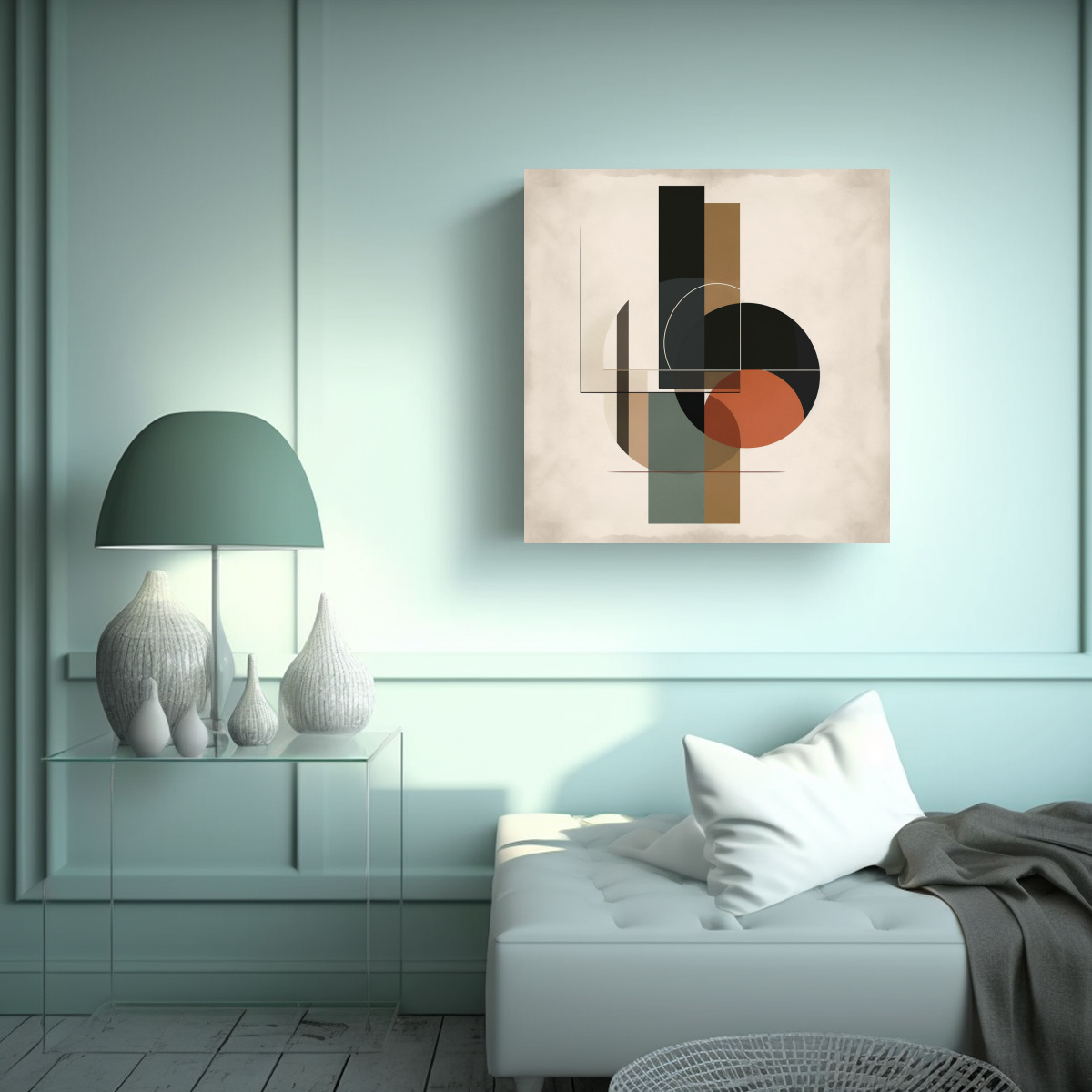 OBRA DE ARTE MINIMALISTA VIDA VALLI CUADRO 100X100 CM - 2