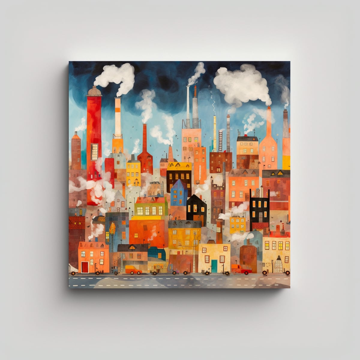 CUADRO DECORATIVO DE COMPOSICIÓN CREATIVA: 90X90 CM - 1