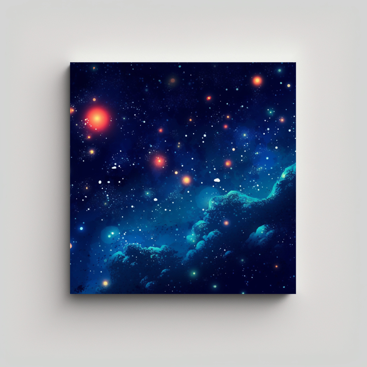 CUADRO DE DECORACIÓN INTERGALÁCTICA CON 100X100 CM - 1
