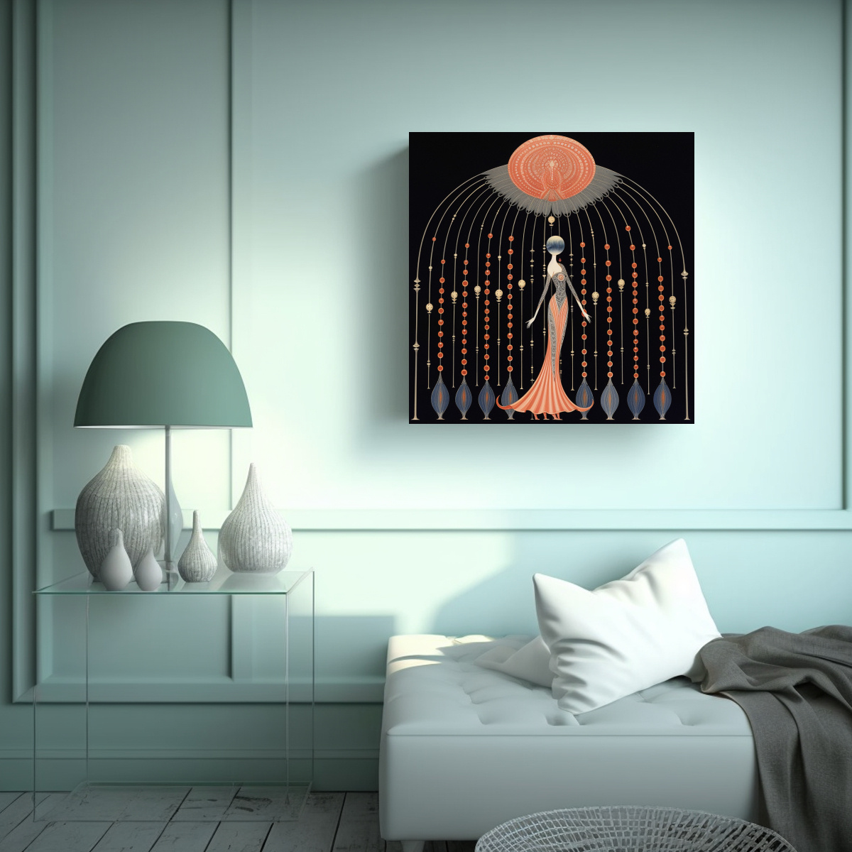 PINTURAS DECORATIVAS CANVA CON FINAS LÍNEAS PARA 100X100 CM - 2