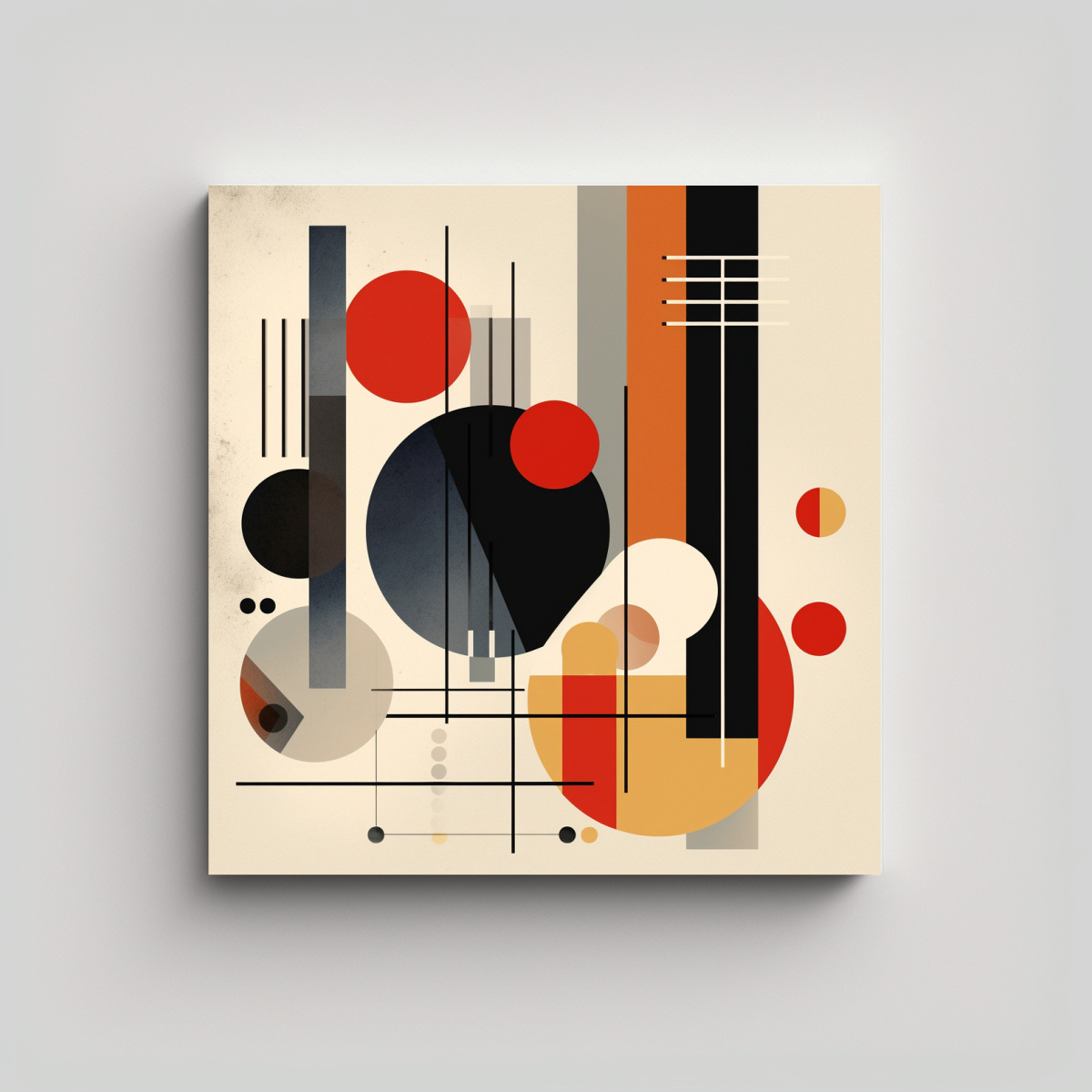 CUADRO SUBLIMADO TELA CREATIVIDAD MOTIVO BAUHAUS 60X60 CM - 1