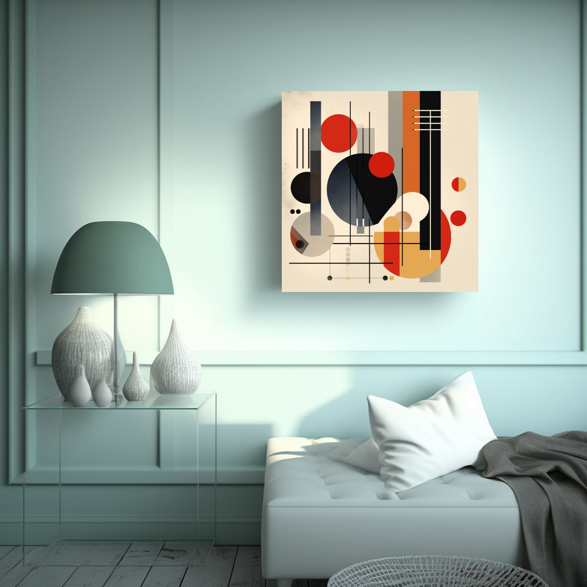 CUADRO SUBLIMADO TELA CREATIVIDAD MOTIVO BAUHAUS 60X60 CM - 2