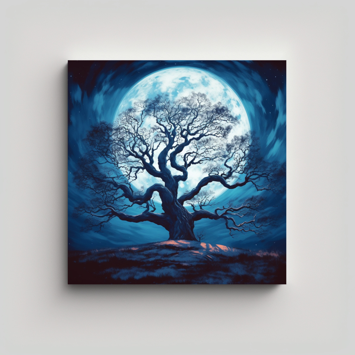 ARTE DE PARED DECORATIVO BRILLANTE RAYHAN LUNA Y 30X30 CM - 1