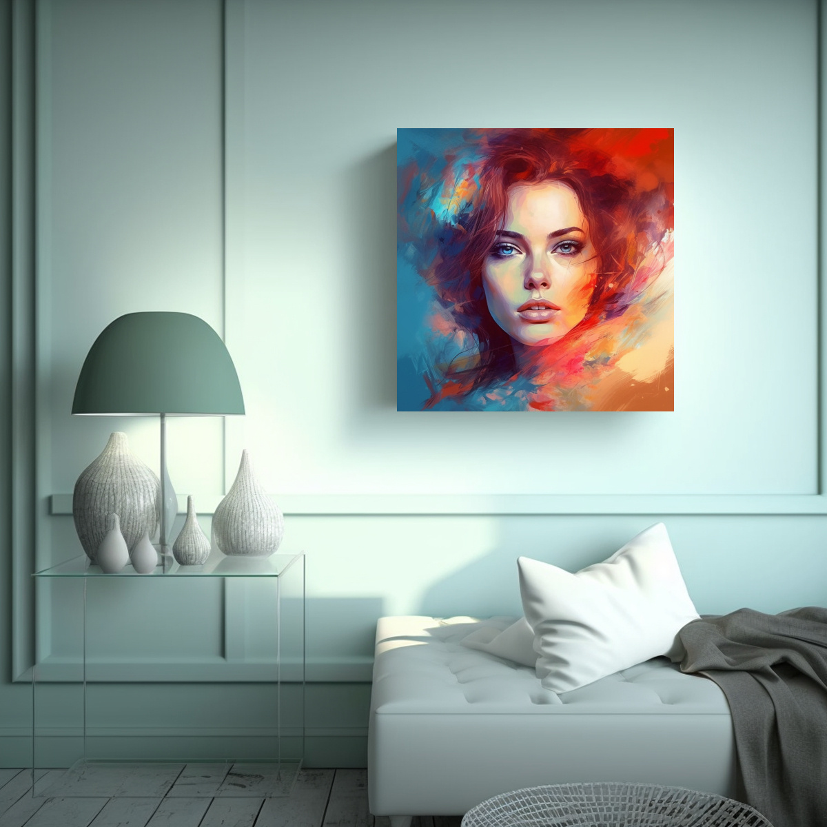 PINTURA EN BASTIDOR CUADRO ARTE GRÁFICO GUSAKOV: 80X80 CM - 2
