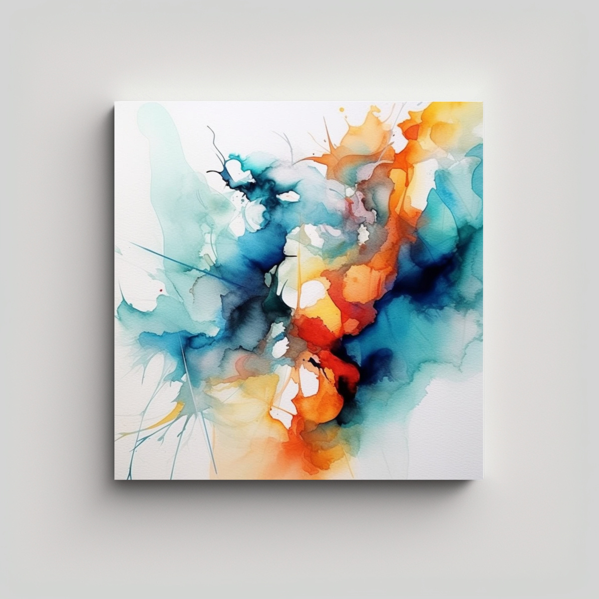 CUADRO ABSTRACTO AGUA BELLEZA NATURAL PINTURA 50X50 CM - 1