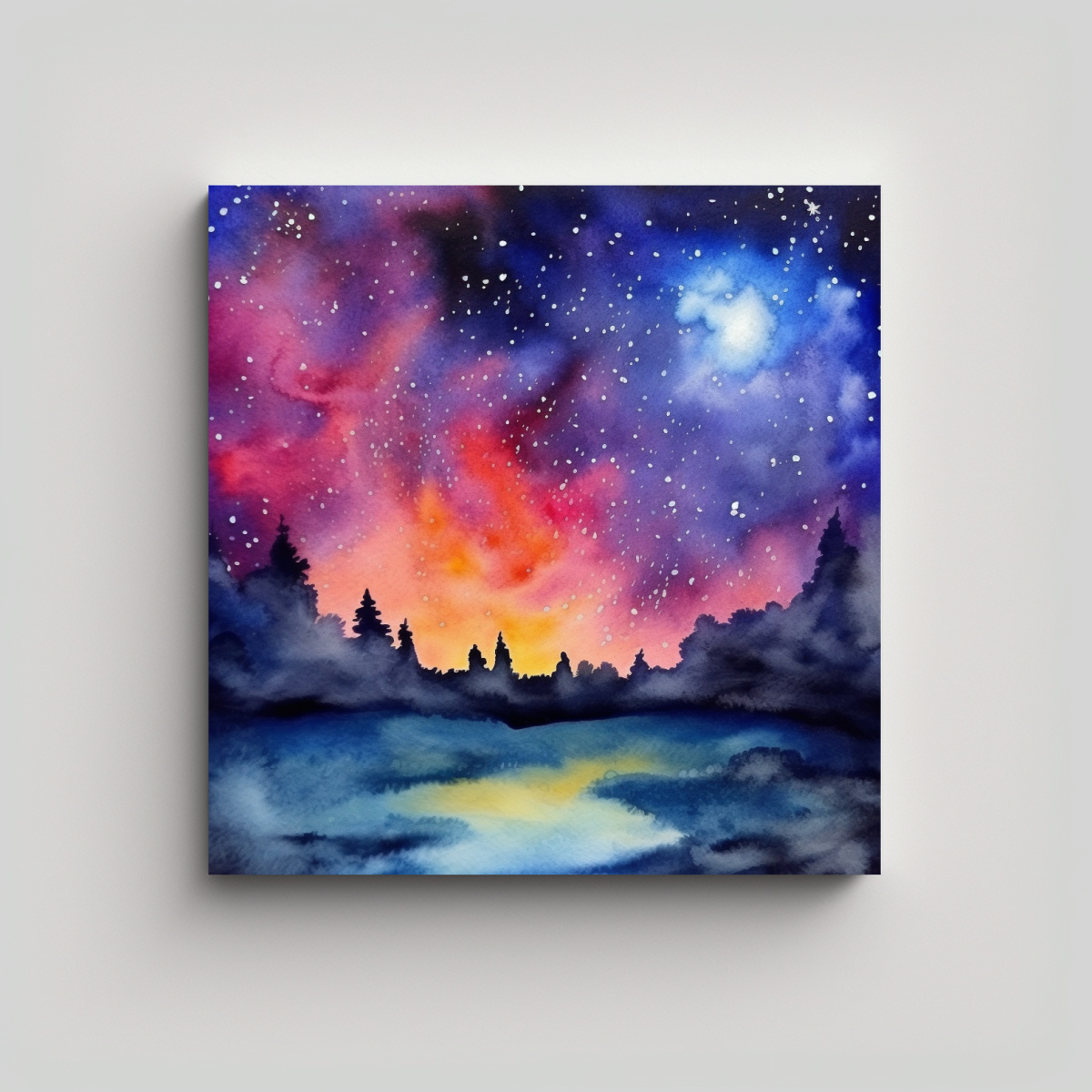 PINTURA DECORATIVA VINTAGE, HERMOSO CIELO 90X90 CM - 1