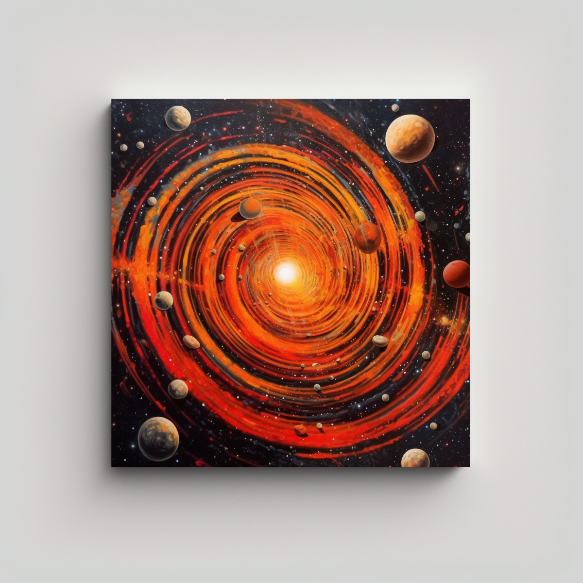 PINTURAS DECORATIVAS DE LIENZO DE TELA NATURAL 40X40 CM - 1
