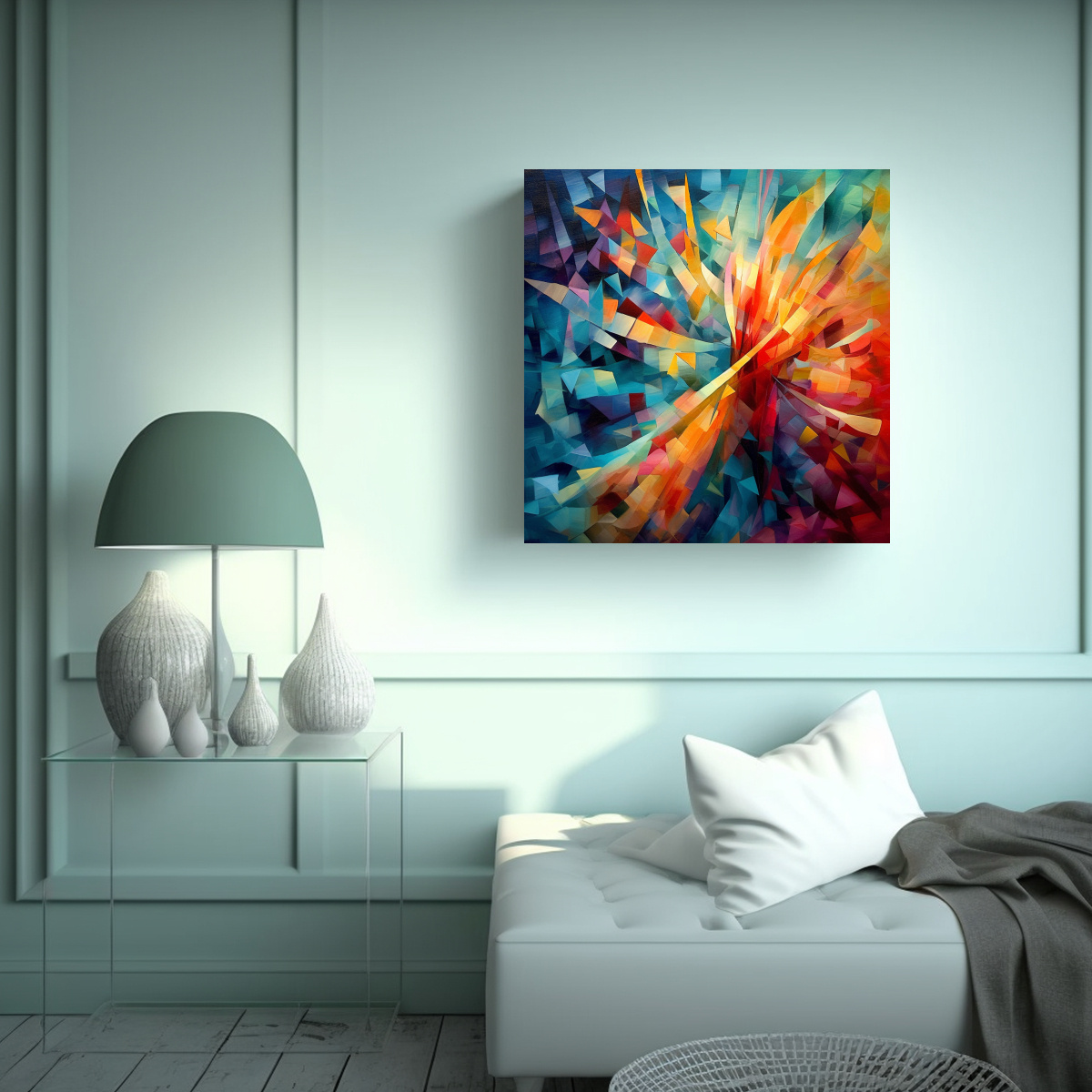 PINTURAS DECORATIVAS ORIGINALES EN BASTIDOR CON 40X40 CM - 2