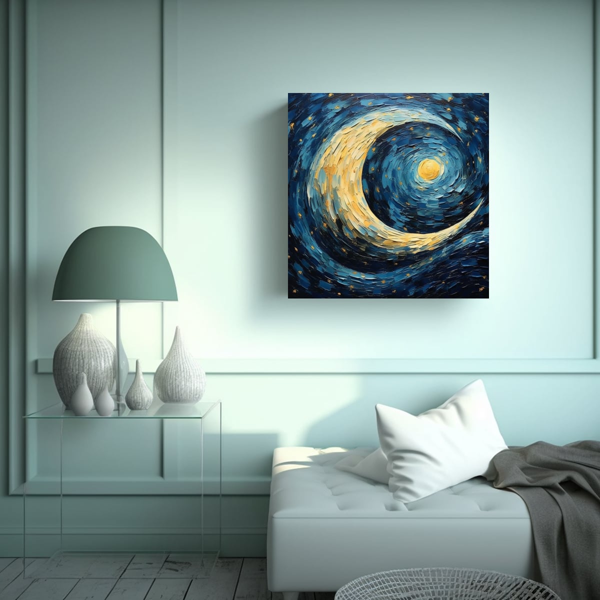 PINTURA DECORATIVA DE VINCENT VAN GOGH, HERMOSA 70X70 CM - 2