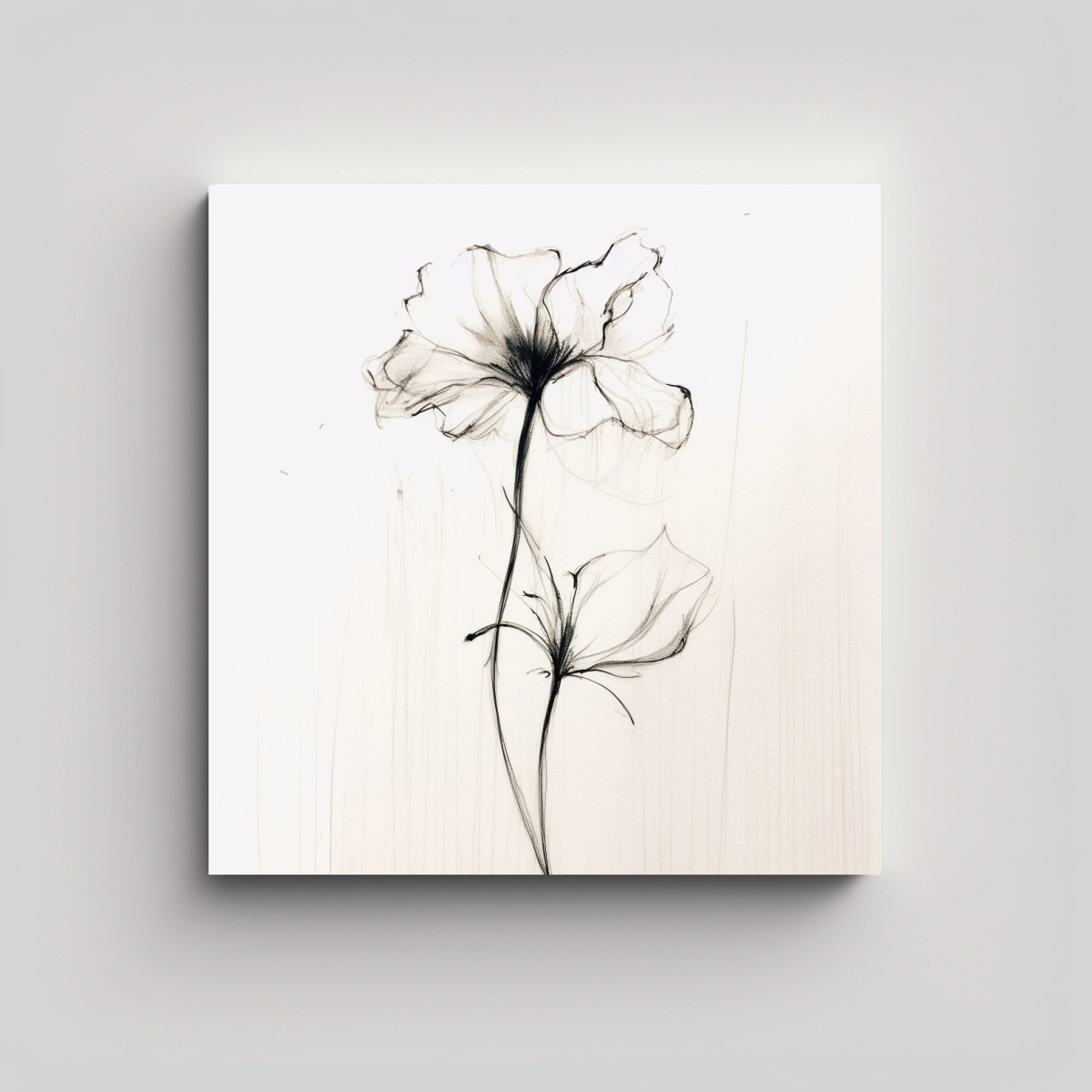 CUADRO BELLEZA NATURAL DIBUJO ANALÍTICO UN TRAZO 100X100 CM - 1