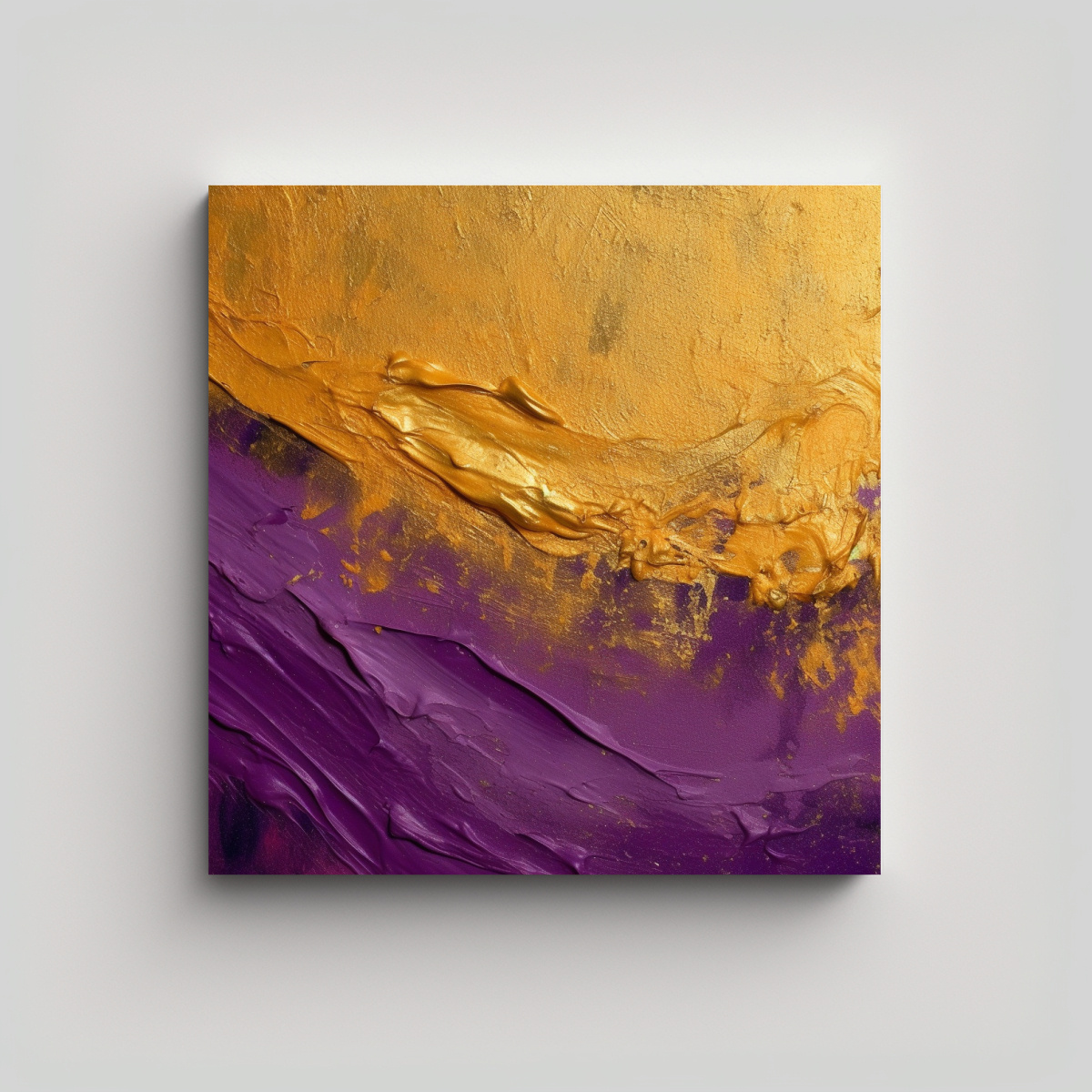 PINTURA DECORATIVA EN BASTIDOR CONCEPTUAL ÚNICO, 90X90 CM - 1