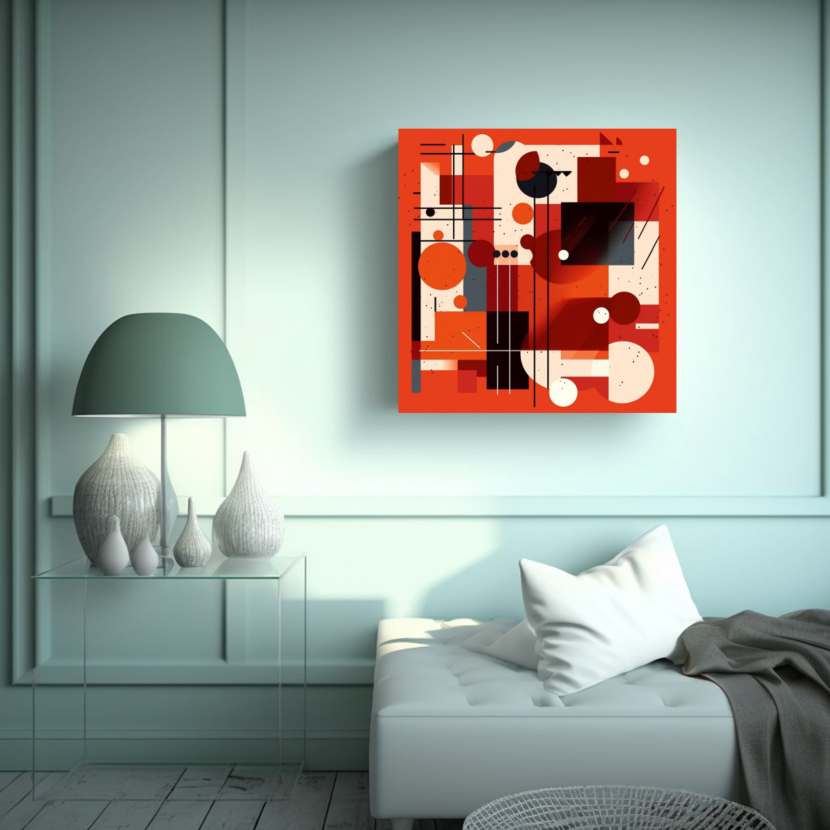 CUADRO DECORATIVO DE ESCENA CONCEPTUAL EN BASTIDOR 90X90 CM - 2