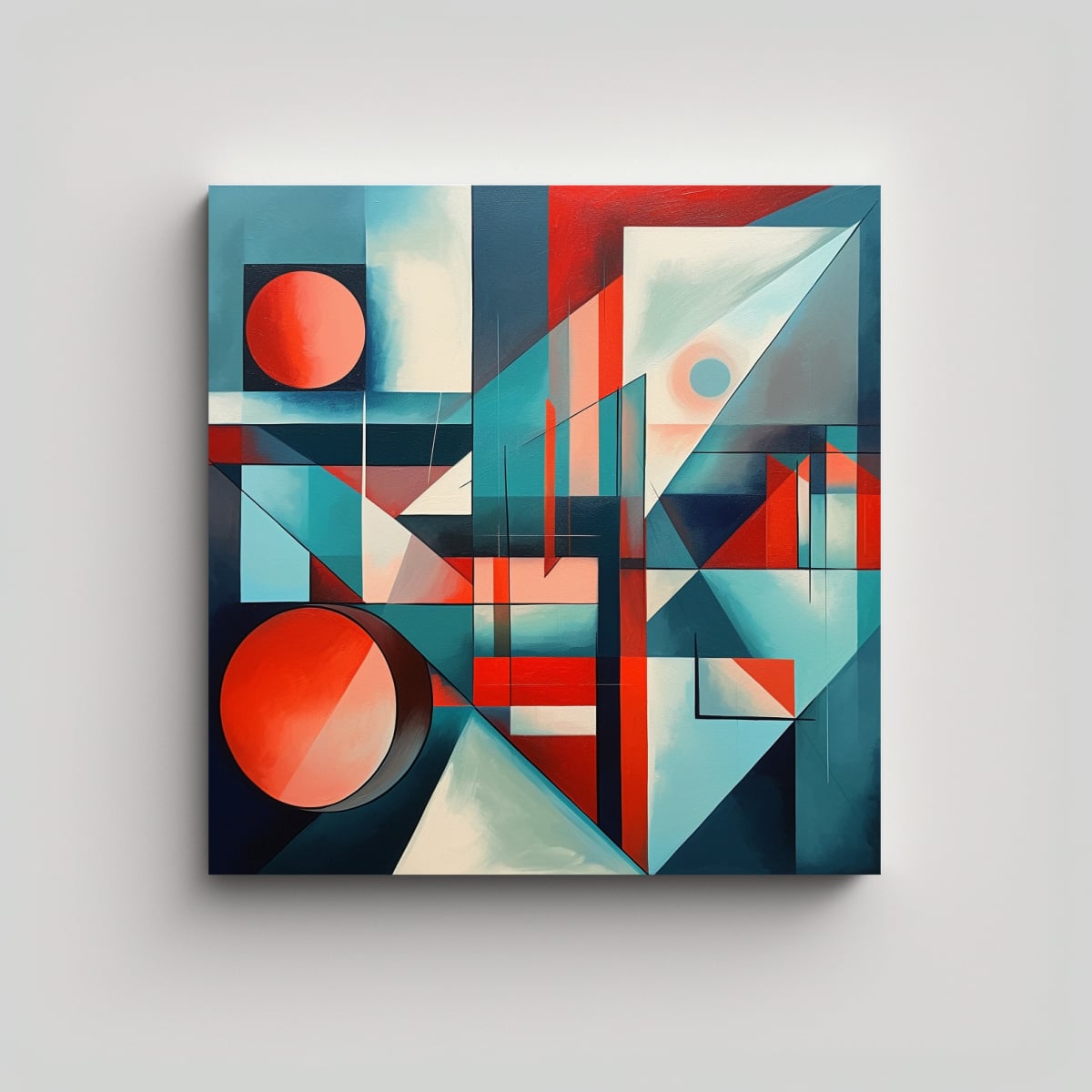 PINTURAS ABSTRACTAS GEOMÉTRICAS CALMANTES DE 100X100 CM - 1