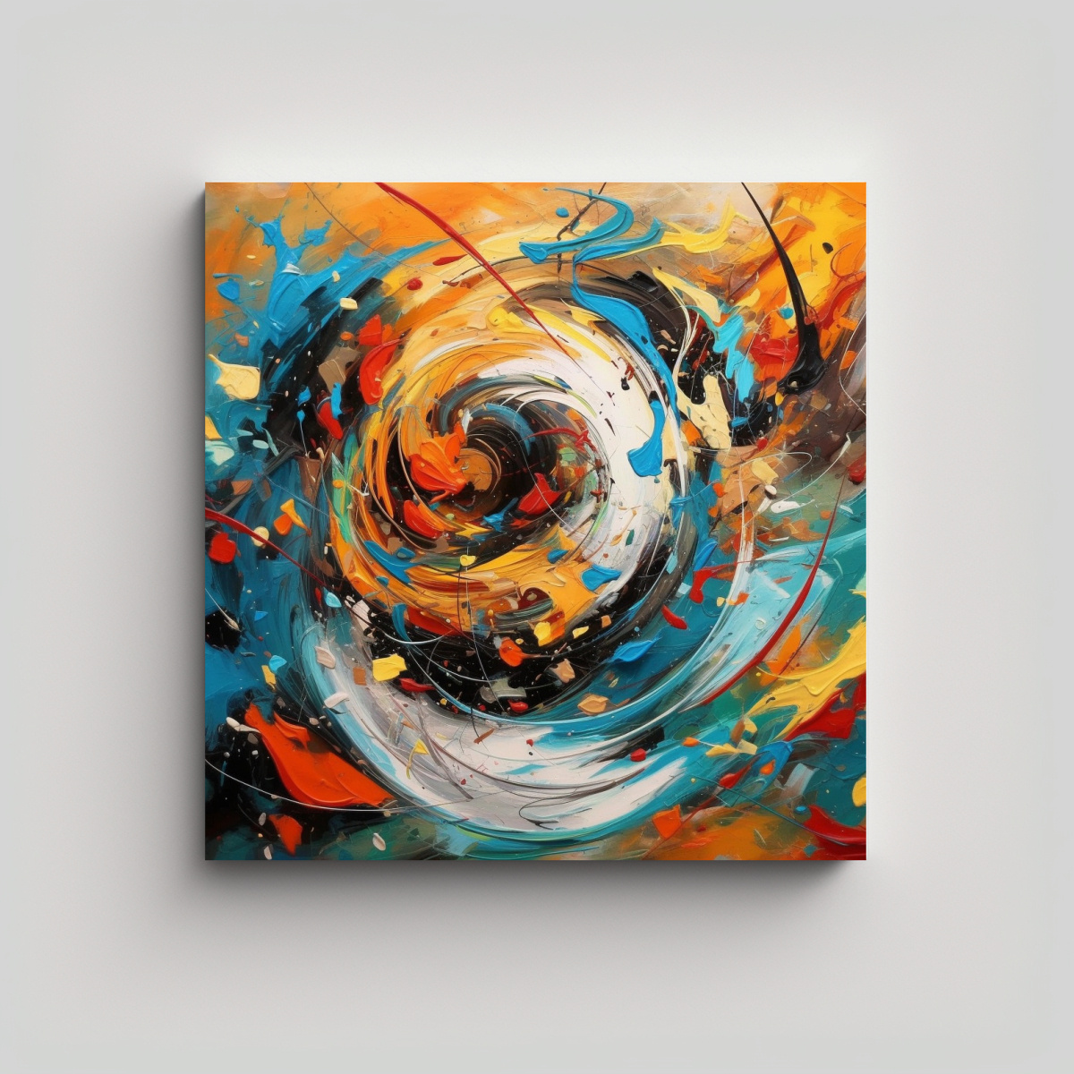 PINTURA ABSTRACTA EN LIENZO DE ALTA CALIDAD 50X50 CM - 1