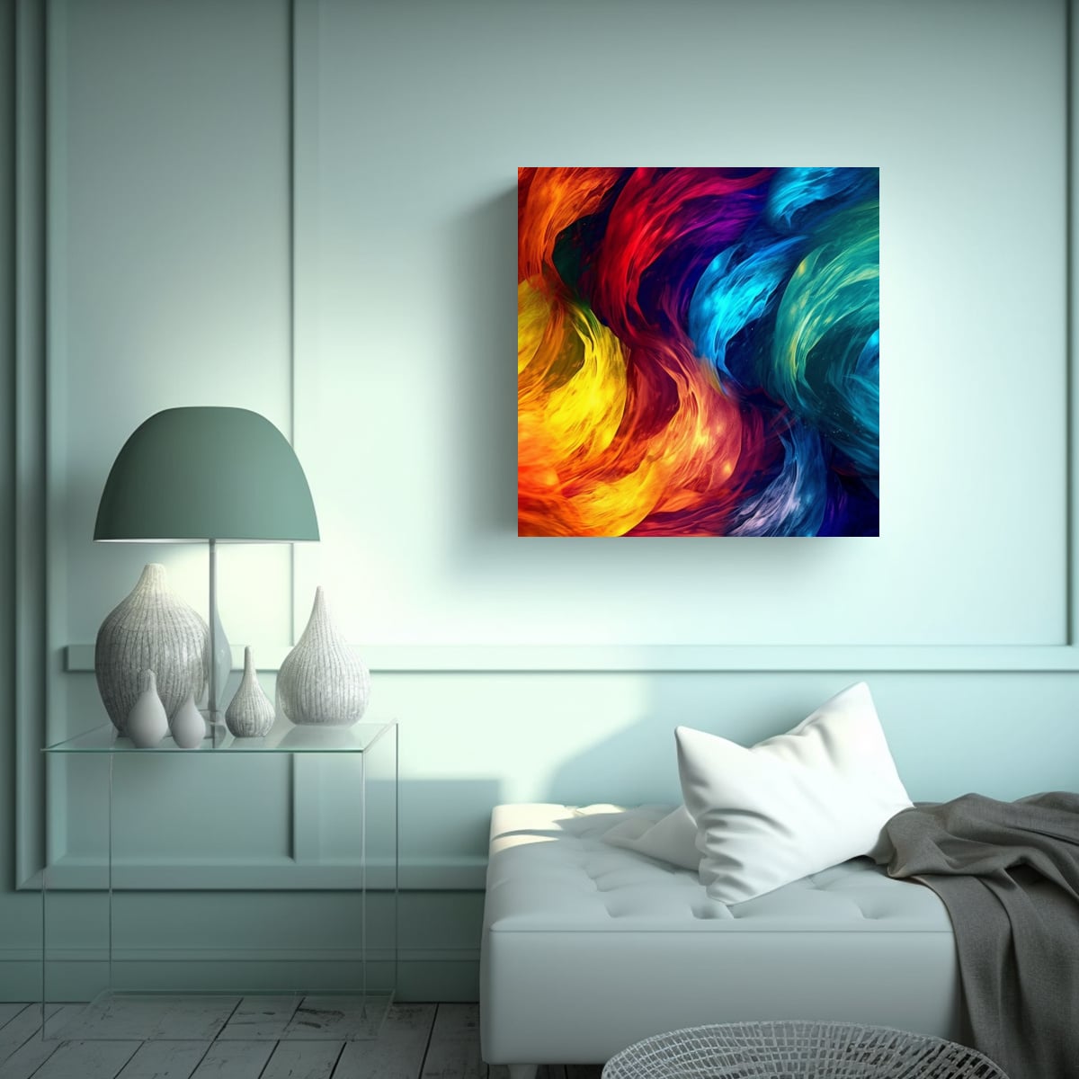 PINTURAS DECORATIVAS DE ALTA CALIDAD CON COLORES 90X90 CM - 2