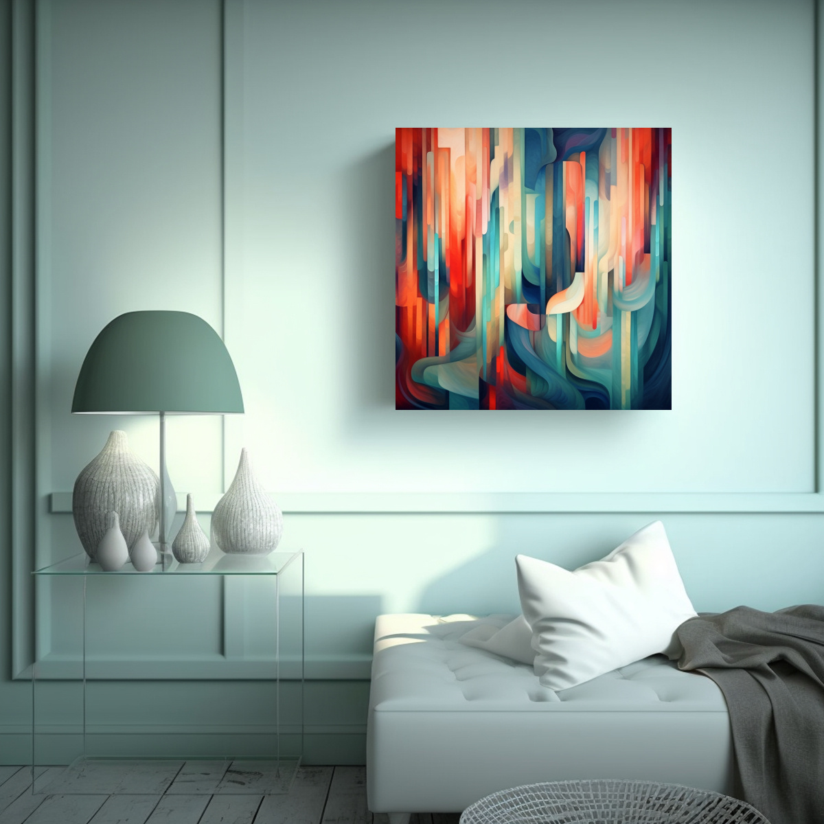 PINTURAS DECORATIVAS ABSTRACTAS CON RIQUEZA VISUAL 50X50 CM - 2