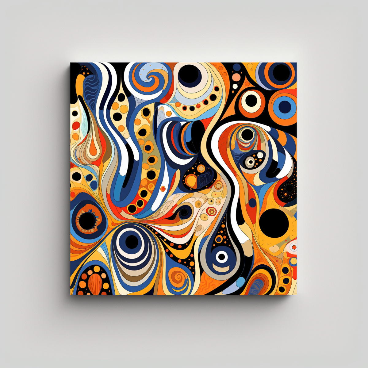 CUADRO ABSTRACTO IMPRESIONANTE CON PATRÓN GRANDE 40X40 CM - 1