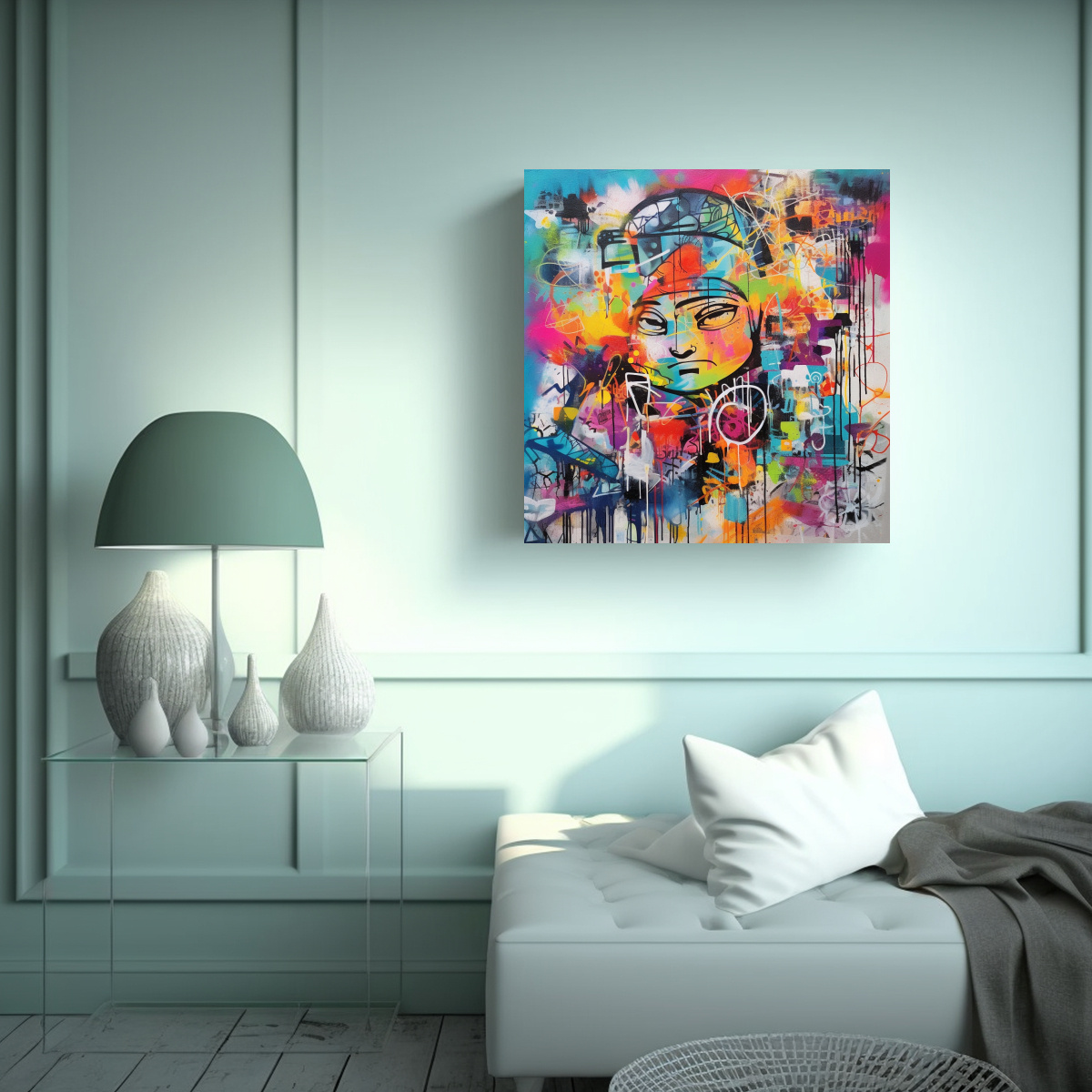 PINTURA CONTEMPORÁNEA DE ALTA CALIDAD CON 80X80 CM - 2