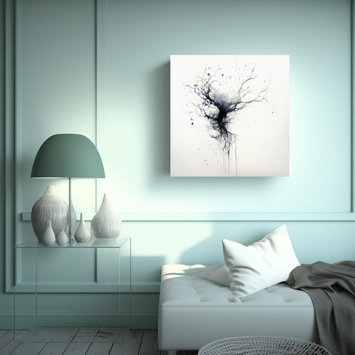 PINTURA DECORATIVA DE LIENZO CON ESTILO 40X40 CM - 2