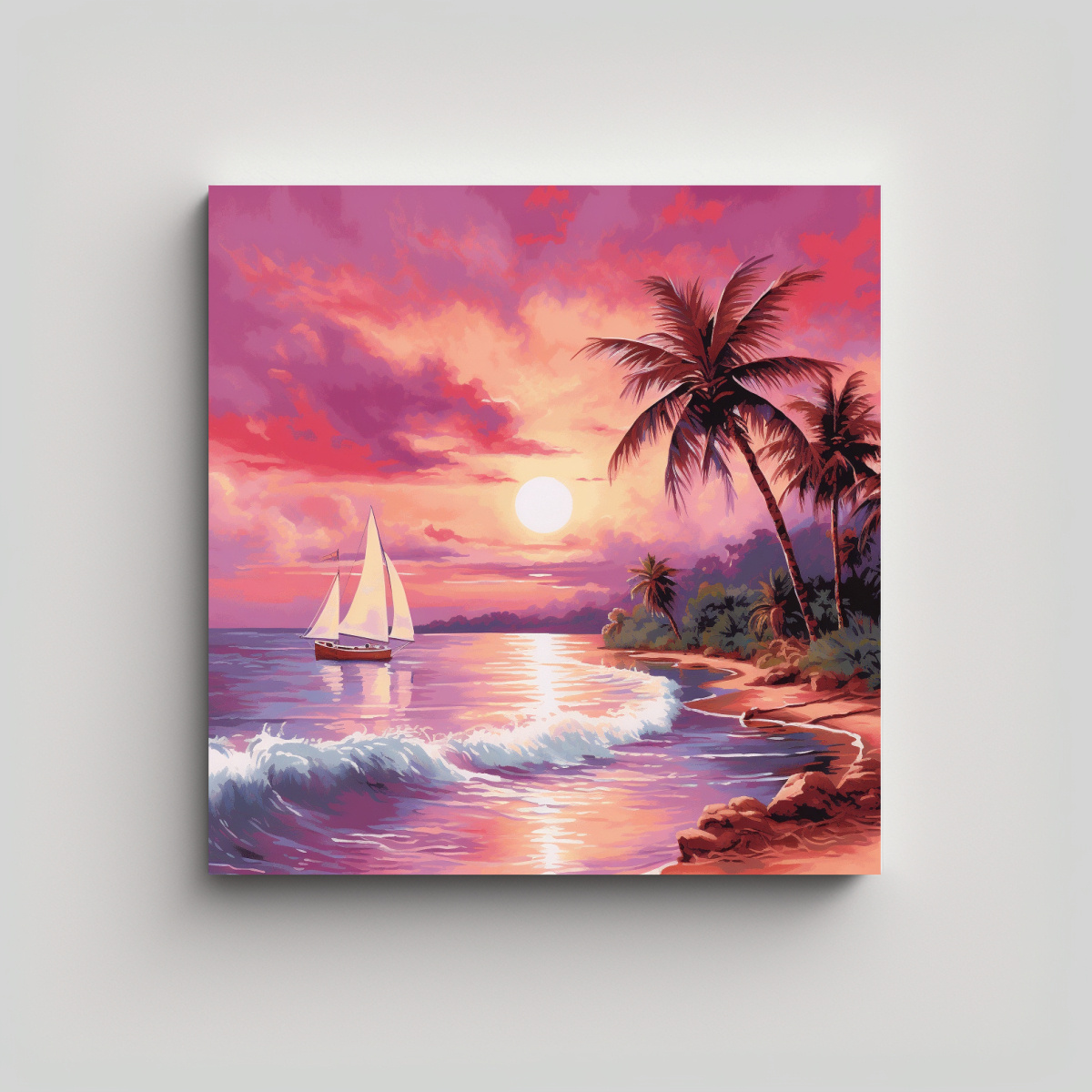 PAISAJE SERENO: COMPOSICIÓN DECORACIÓN PLAYA 40X40 CM - 1
