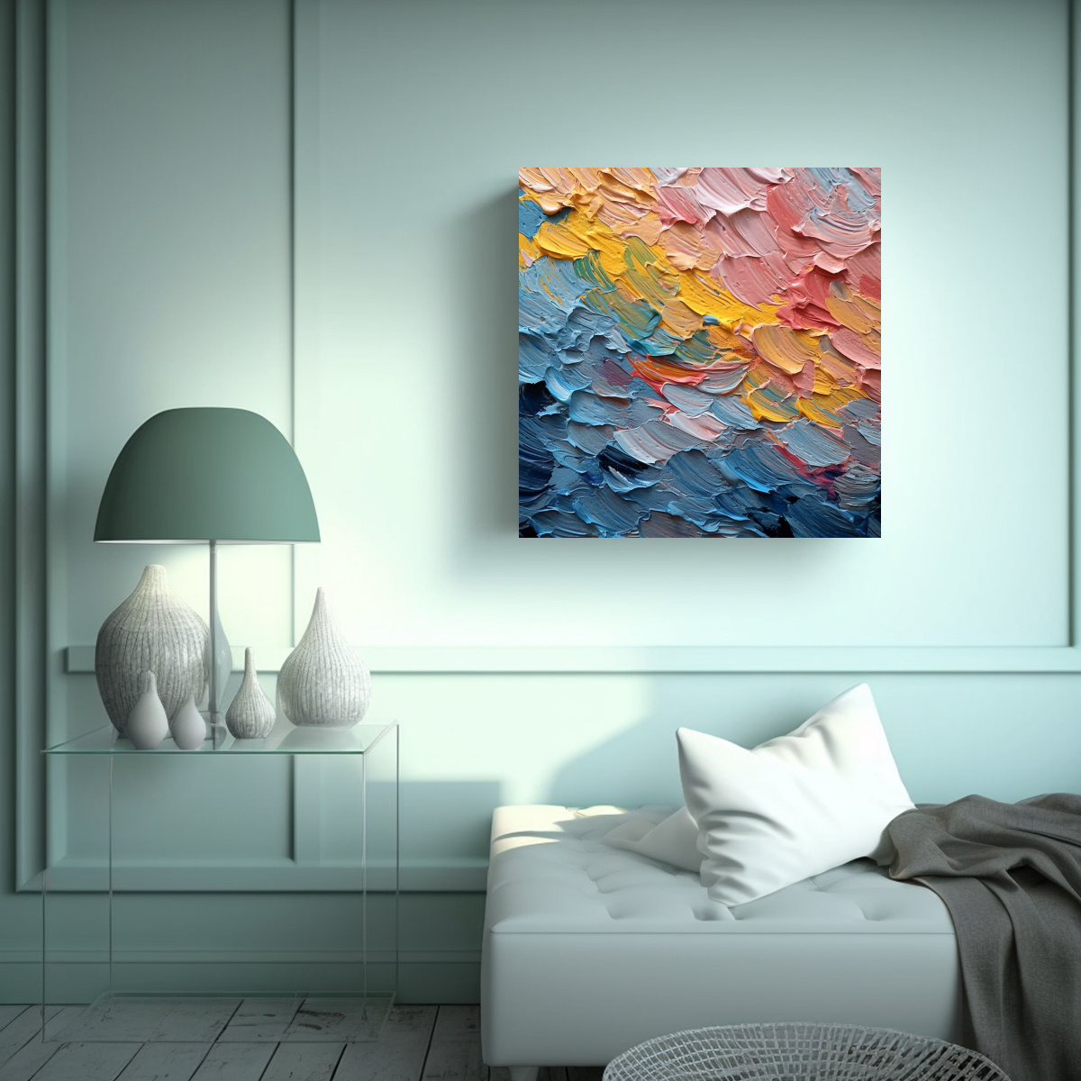 PINTURAS DECORATIVAS DE ARTE ABSTRACTO URBANO CON 100X100 CM - 2