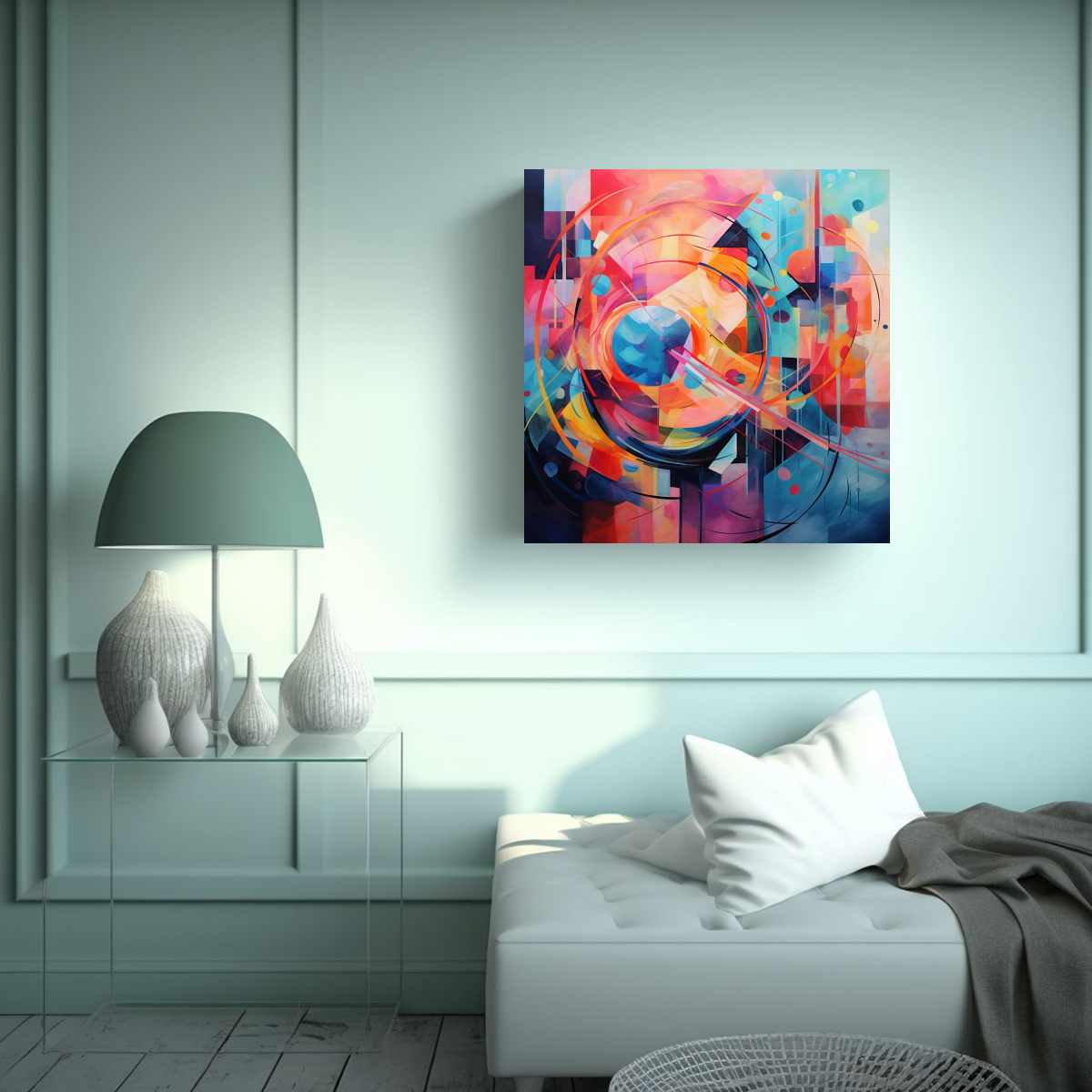 PINTURAS DECORATIVAS DE ARTE ABSTRACTO 50X50 CM - 2
