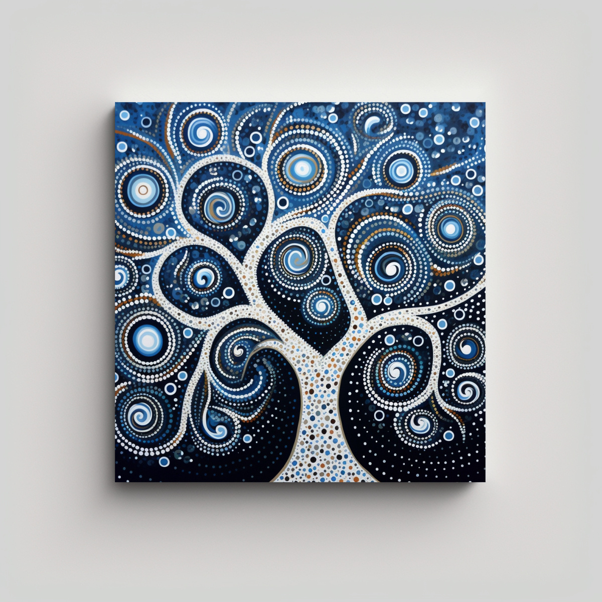 CUADRO DECORATIVO TELA SUBLIMADA DE ARTE ABORIGEN 40X40 CM - 1