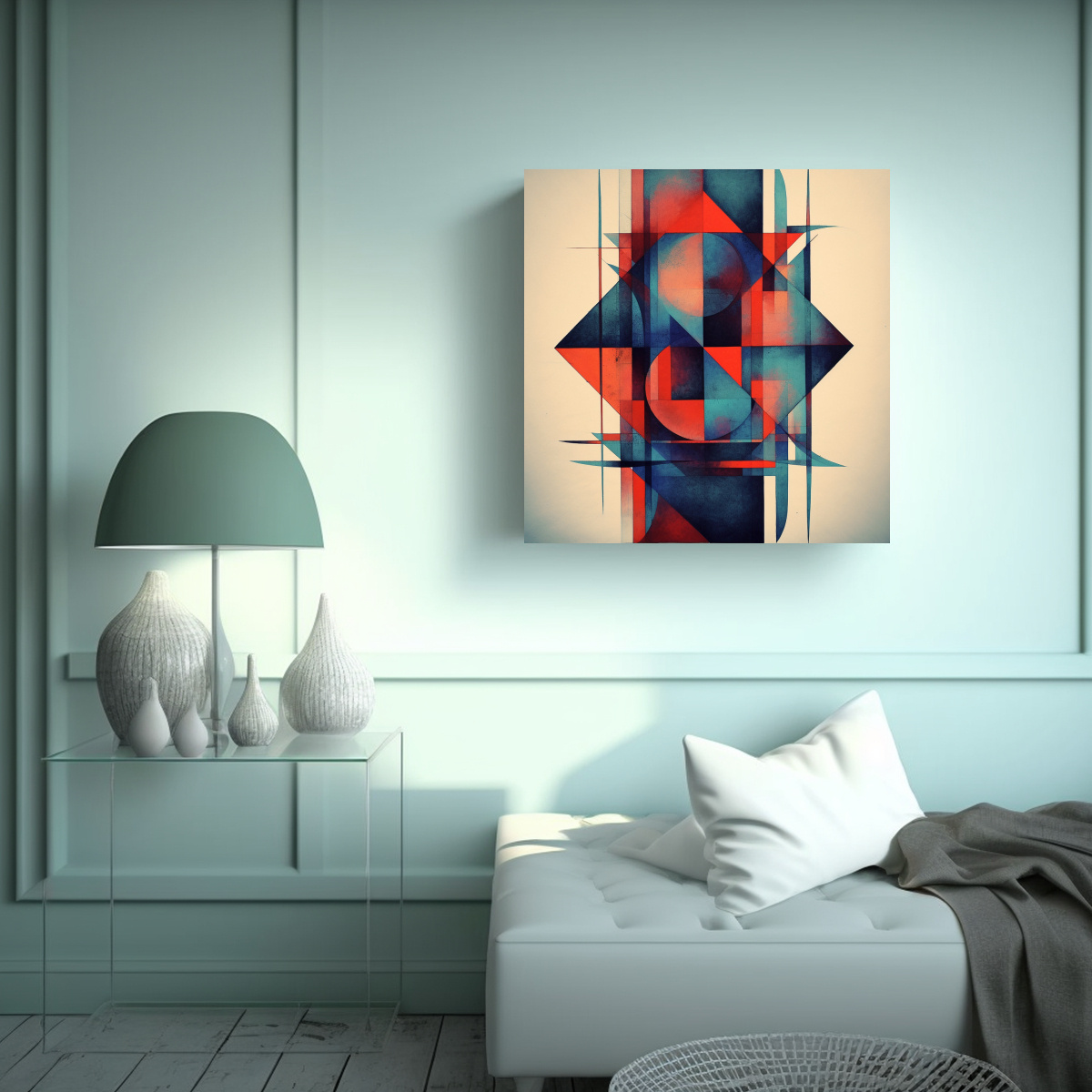 PINTURAS DECORATIVAS CON FORMAS GEOMÉTRICAS 50X50 CM - 2