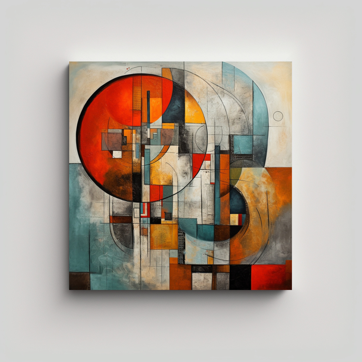 PINTURA ABSTRACTA ARTE DE PARED MODERNO ADORNO 40X40 CM - 1