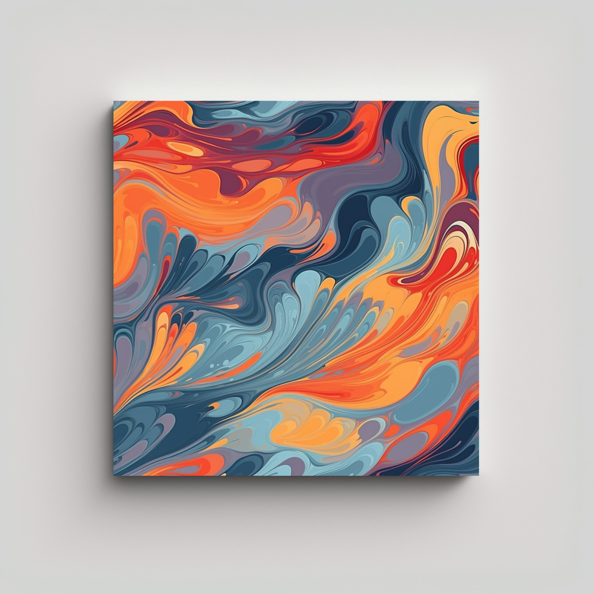 CUADRO ABSTRACTO FLUIDART PARA DECORACIÓN DE 40X40 CM - 1